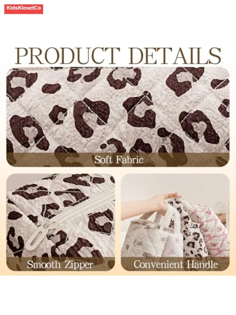 Quilted Hair Dryer Travel Case, Portable Hair Tools Organizer for Curling &